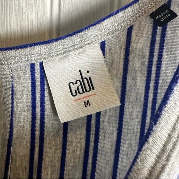 Cabi Blue and Gray Stripe Tank Top Style 5569 - Picture 5 of 6